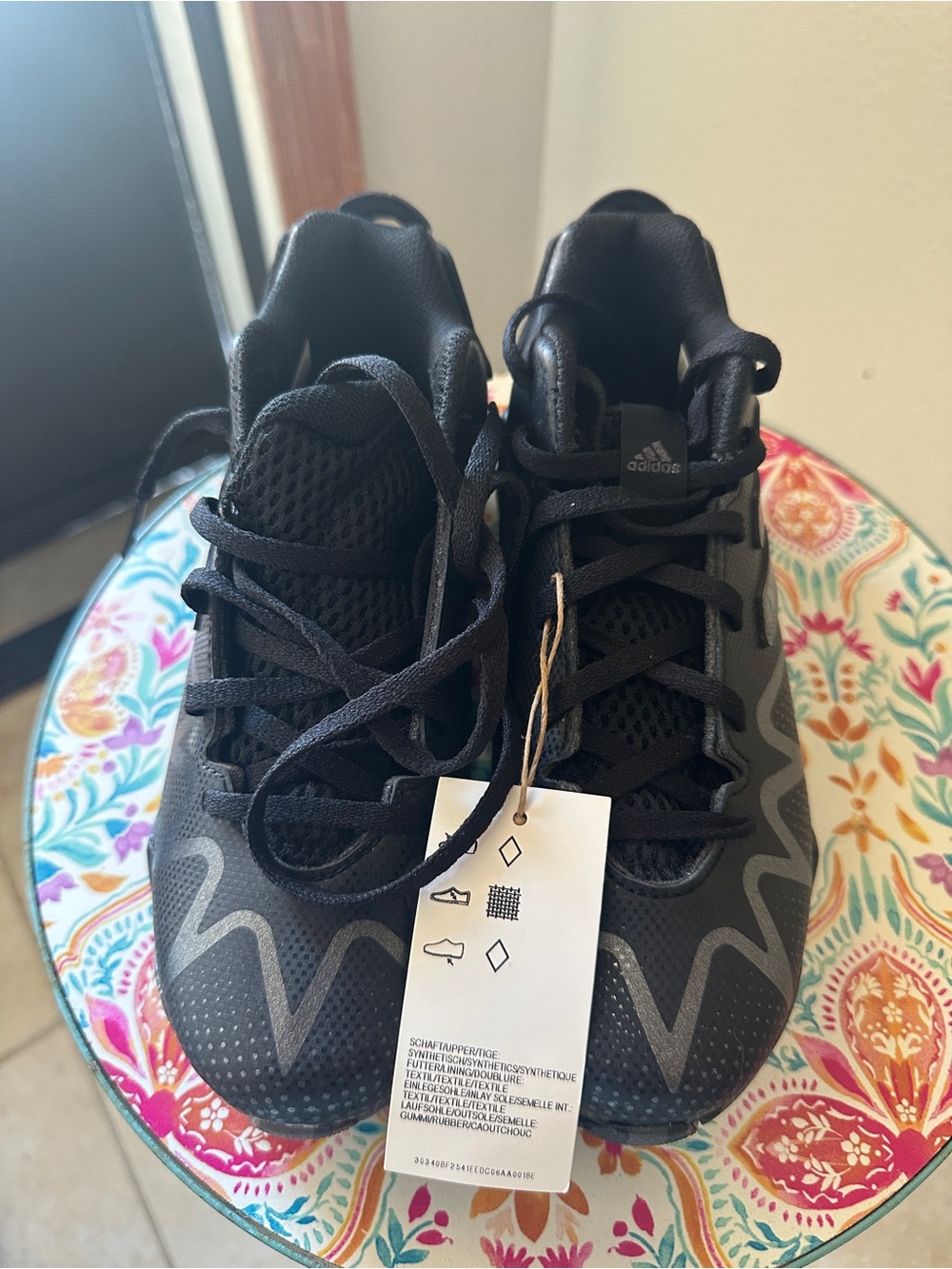 adidas Men’s Black Athletic Lace-Up Sneakers